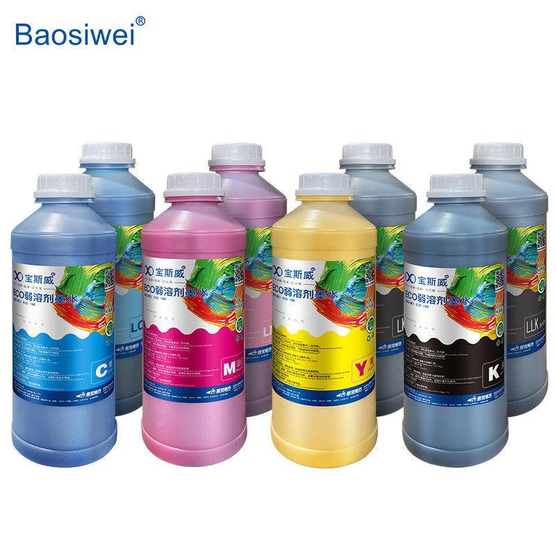 Baosiwei Eco Solvent Ink κατάλληλη για διάφορες κεφαλές εκτύπωσης / 8 χρώματα