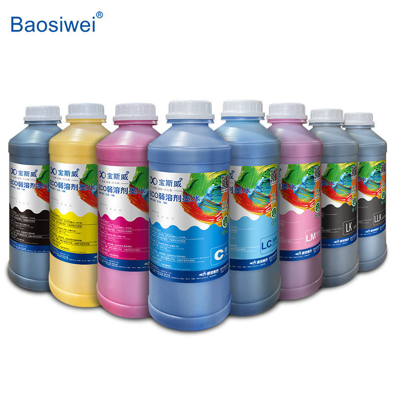Baosiwei Eco Solvent Ink κατάλληλη για διάφορες κεφαλές εκτύπωσης / 8 χρώματα