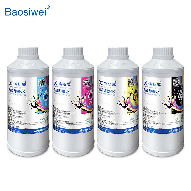 Baosiwei CMYK μελάνι μεταφοράς θερμότητας C, M, Y, K 1000 ml για ομαλή εκτύπωση