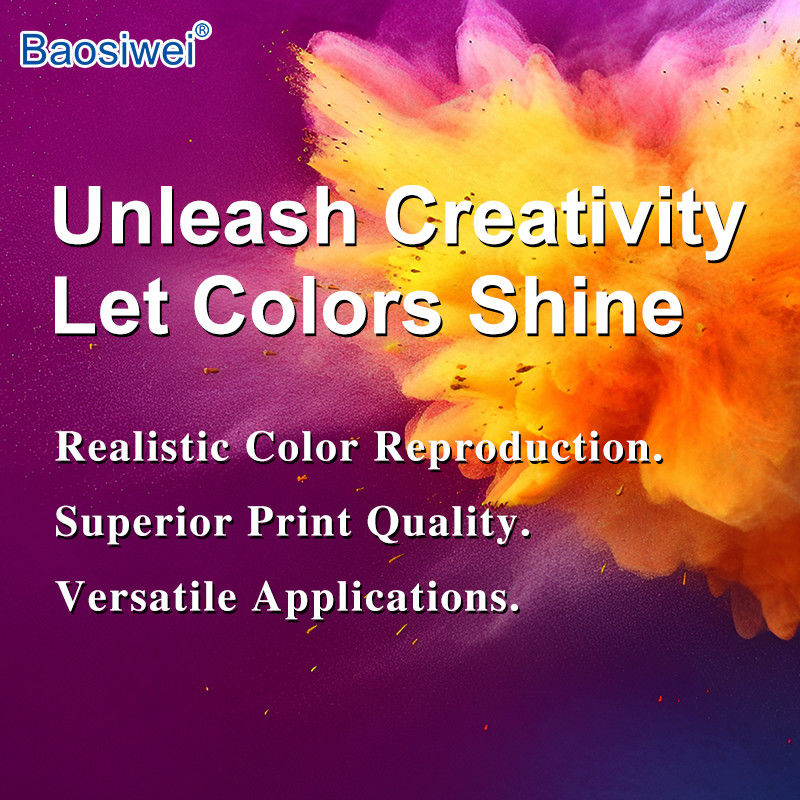 Baosiwei CMYK μελάνι μεταφοράς θερμότητας C, M, Y, K 1000 ml για ομαλή εκτύπωση